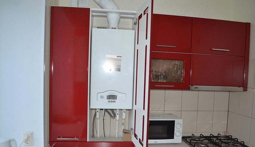 установка газового котла на кухне